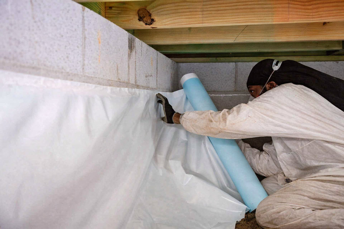 Crawl space vapor barrier